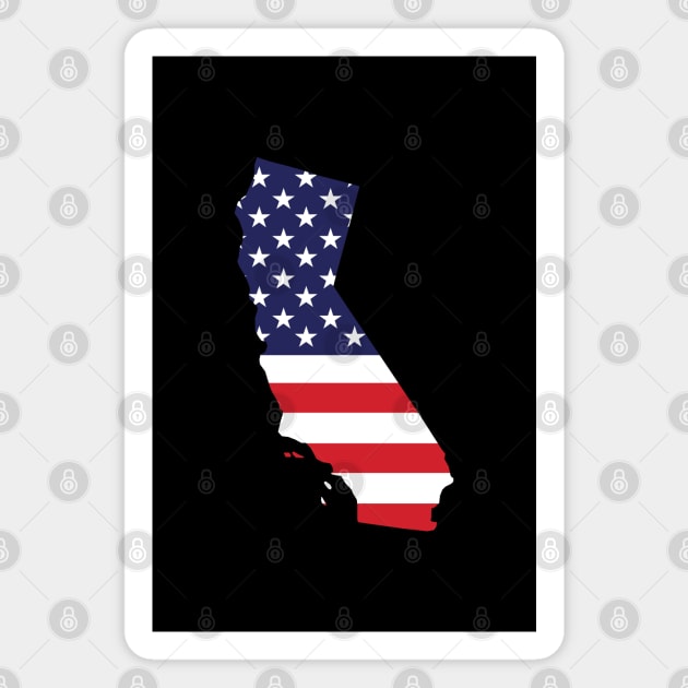 California State Shape Flag Background Magnet by anonopinion